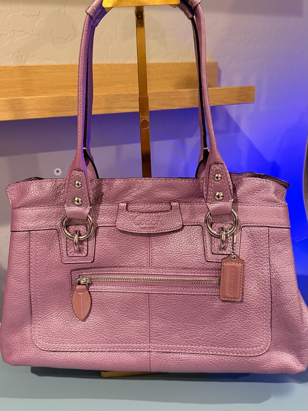 Y2K coach Leather Handbag in lavender -